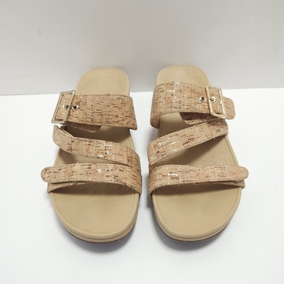 Vionic Rio Womens Sandals Size 8 Wedge Strappy Buckle Comfort - Picture 2 of 6